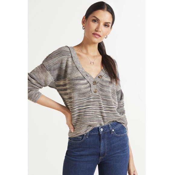 Free People Sweaters - Free People size XL Mercury sweater henley long sleeve deep V